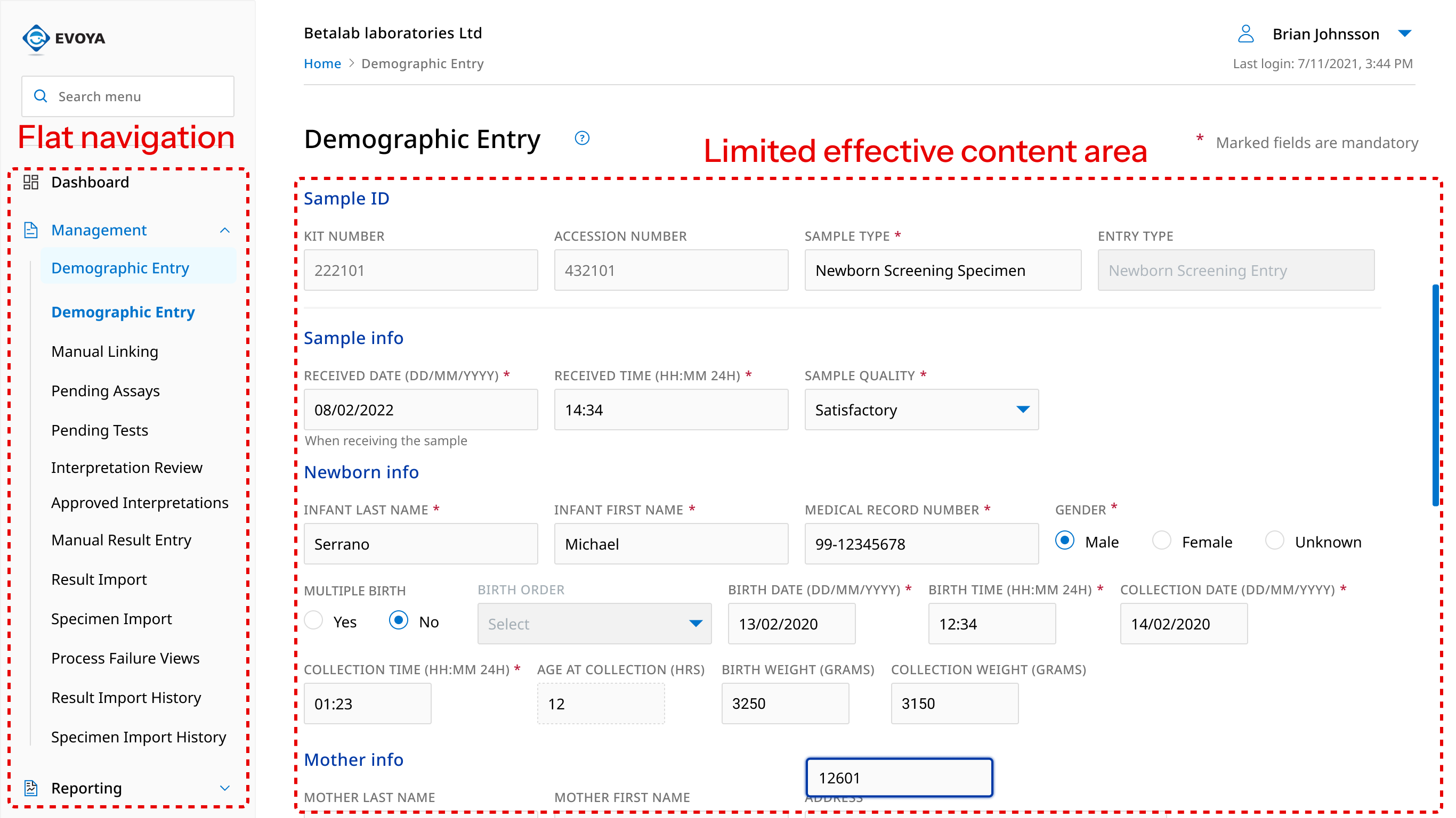 Example view under minimum viewport - V2.1 in 2022